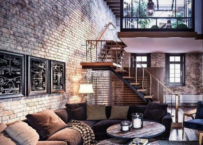 How to decorate an apartment with brick walls