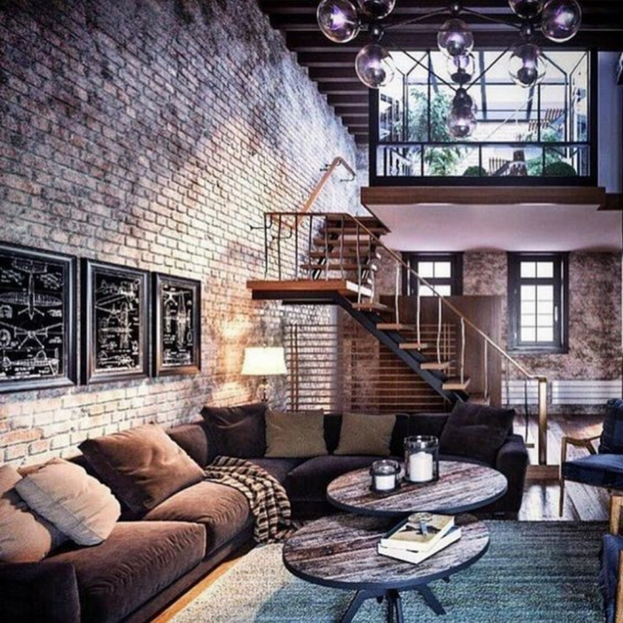 How to decorate an apartment with brick walls