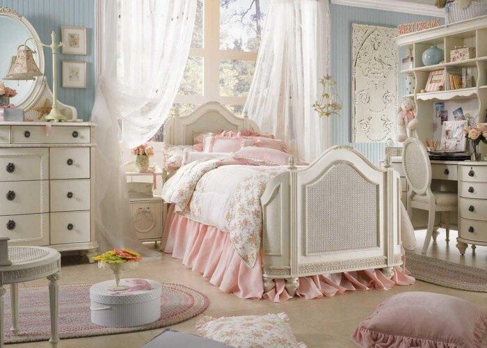 How to decorate a bedroom shabby chic style