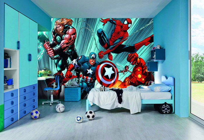 How to decorate a kids room superhero