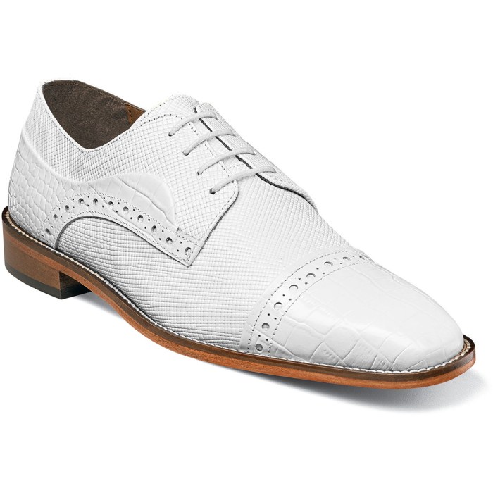 Shoes adams stacy men dress white toe cap