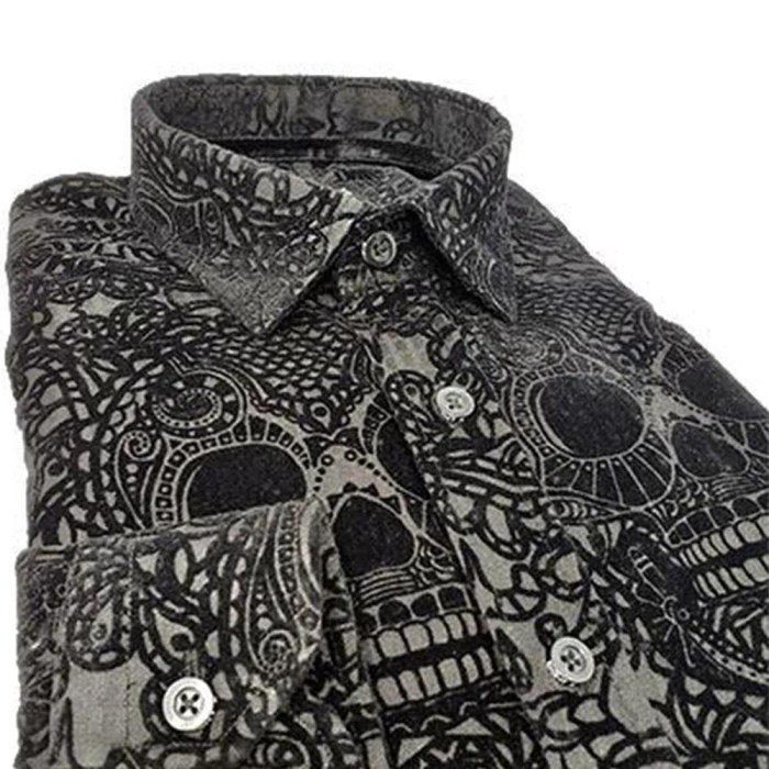 Mens skull dress shirt