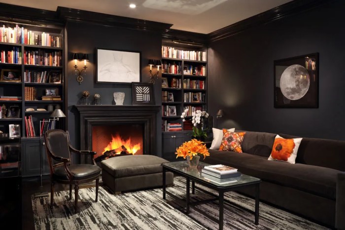 How to decorate room with black furniture