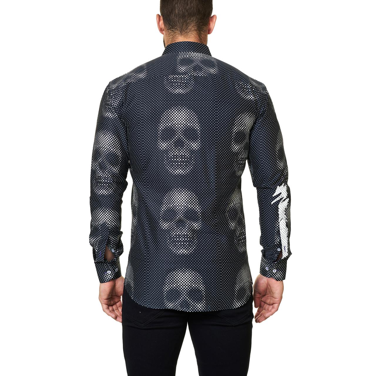 Mens skull dress shirt