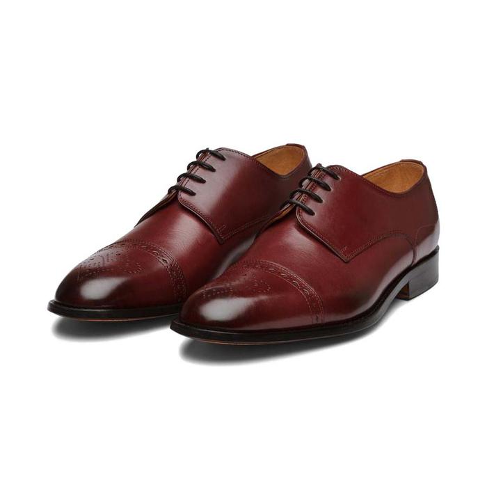 Wine colored men's dress shoes