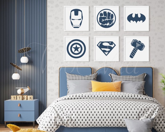 How to decorate a kids room superhero