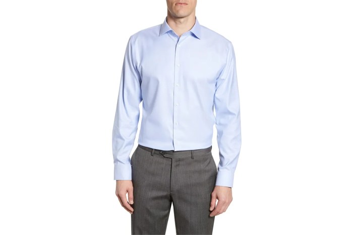 Men's blue checkered dress shirt