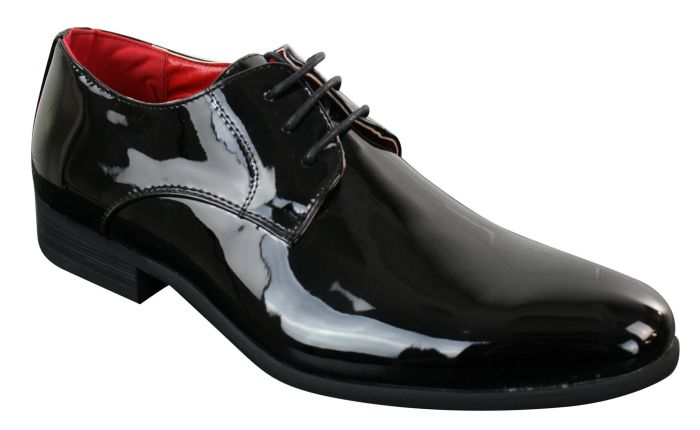 Shiny black dress shoes mens