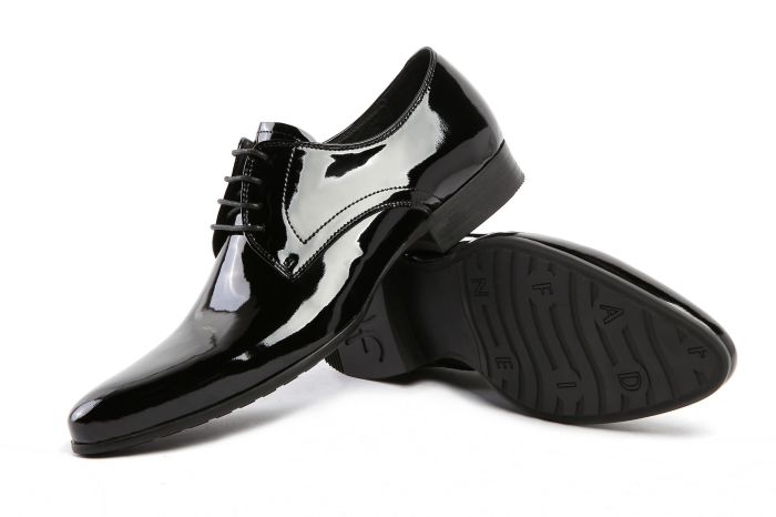 Shiny black dress shoes mens