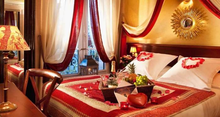 Hotel room romantic honeymoon ideas night suite decor decoration bedroom wedding decorated birthday bed couple boyfriend champagne rooms surprise freak